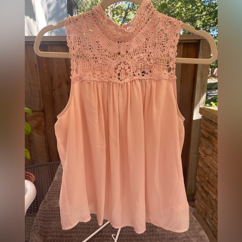 Pink High Neck Blouse